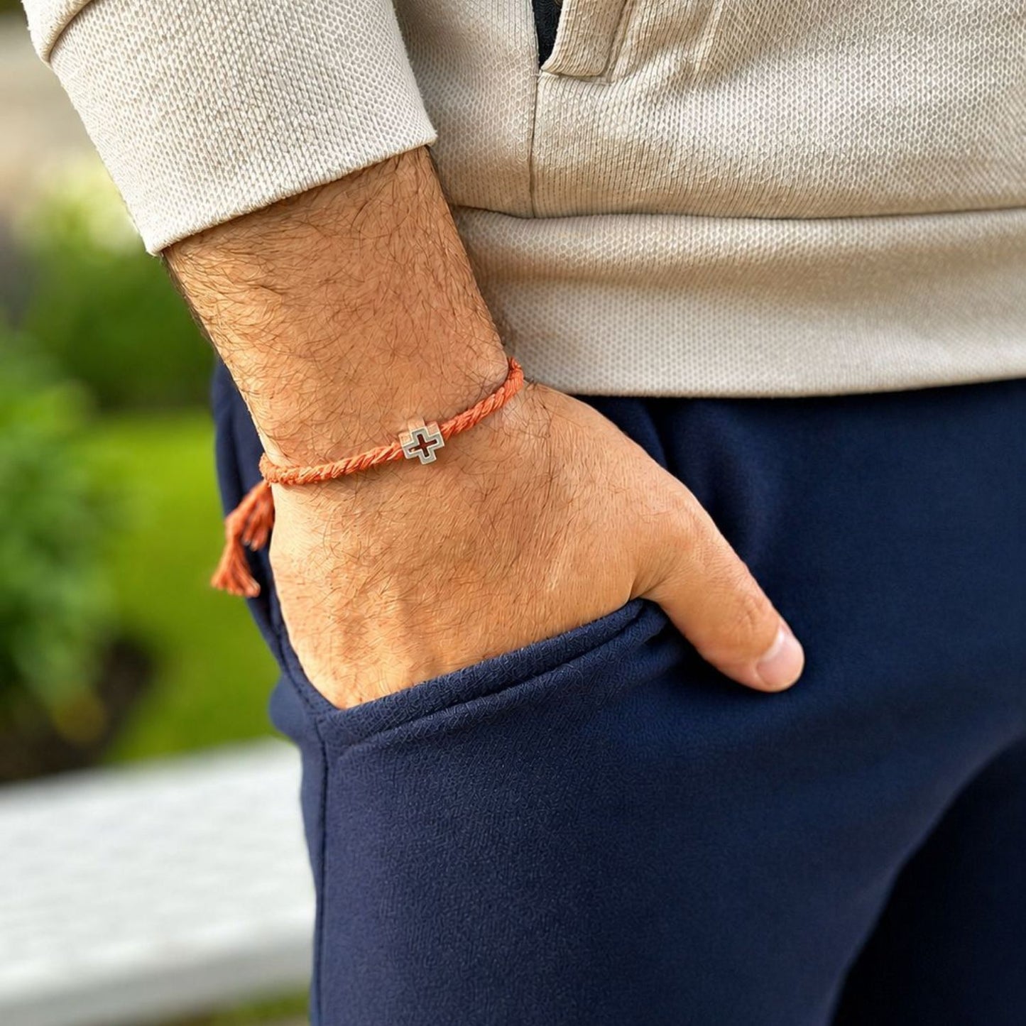 Pulsera Piola Baño de Plata