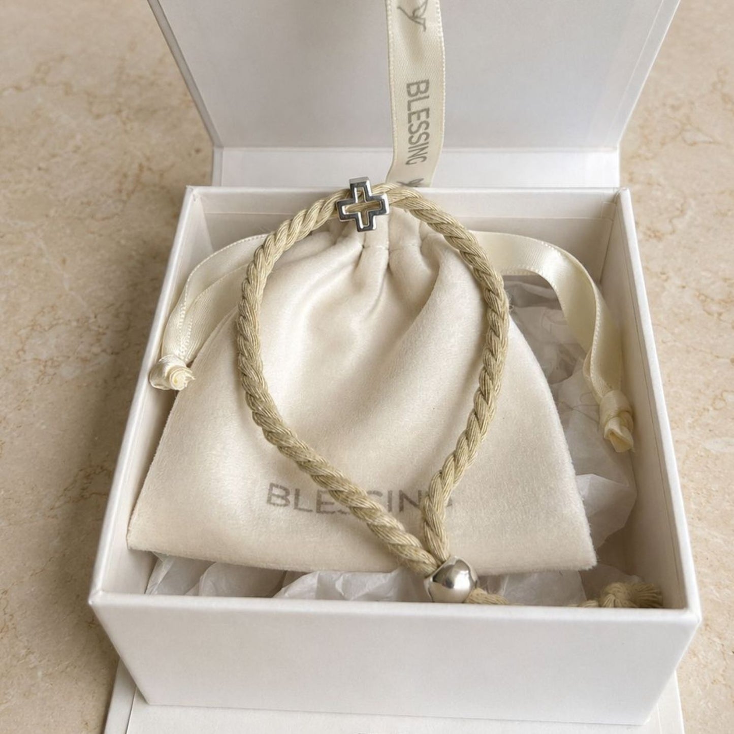 Pulsera Piola Baño de Plata