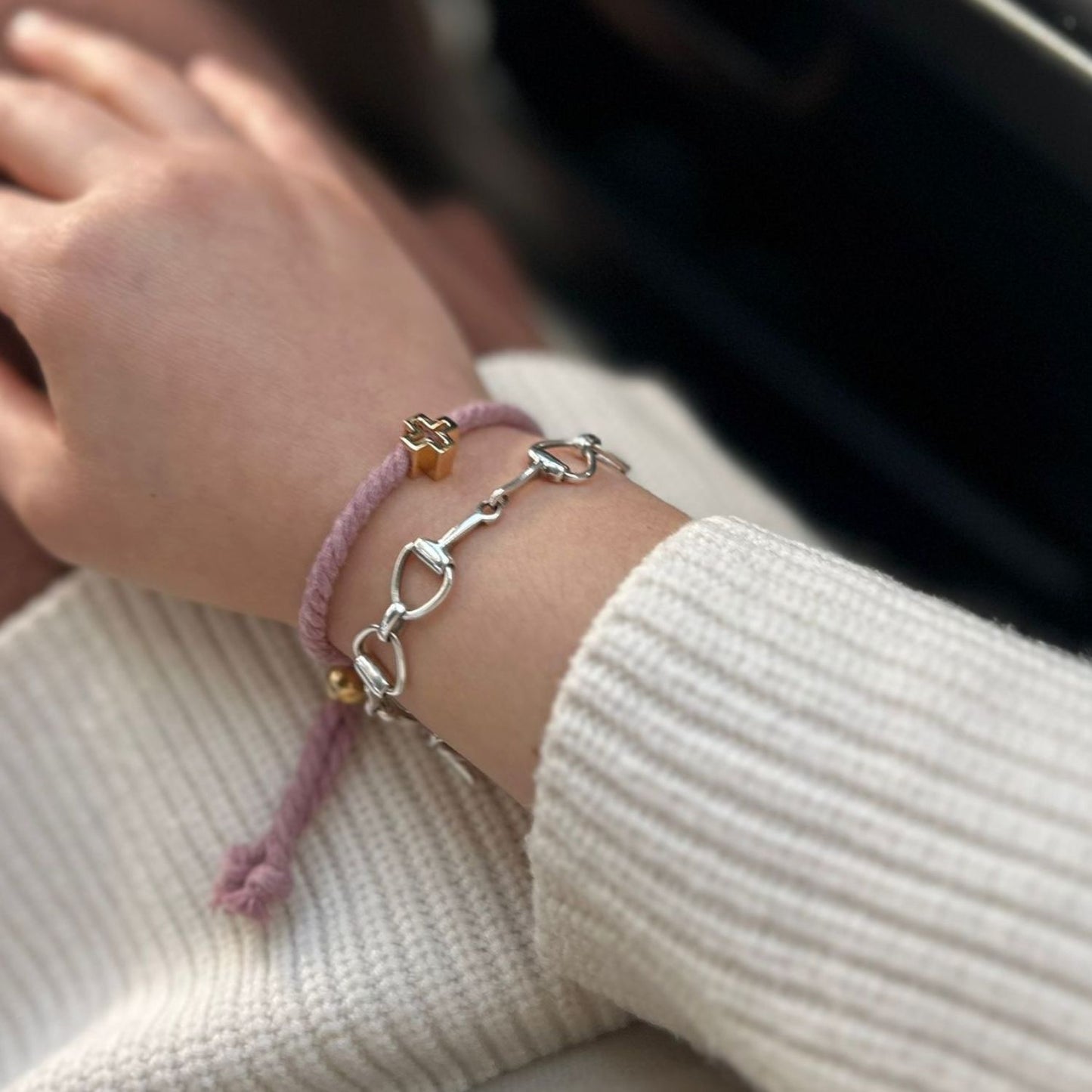 Pulsera Piola Baño de Oro 14K